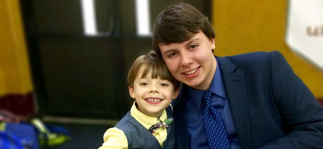 Isaiah and Garret: good buddies!