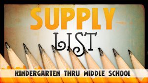 16-17 Supply List